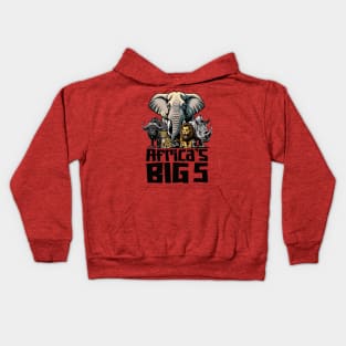 Africa's BIG Five Animals Kids Hoodie